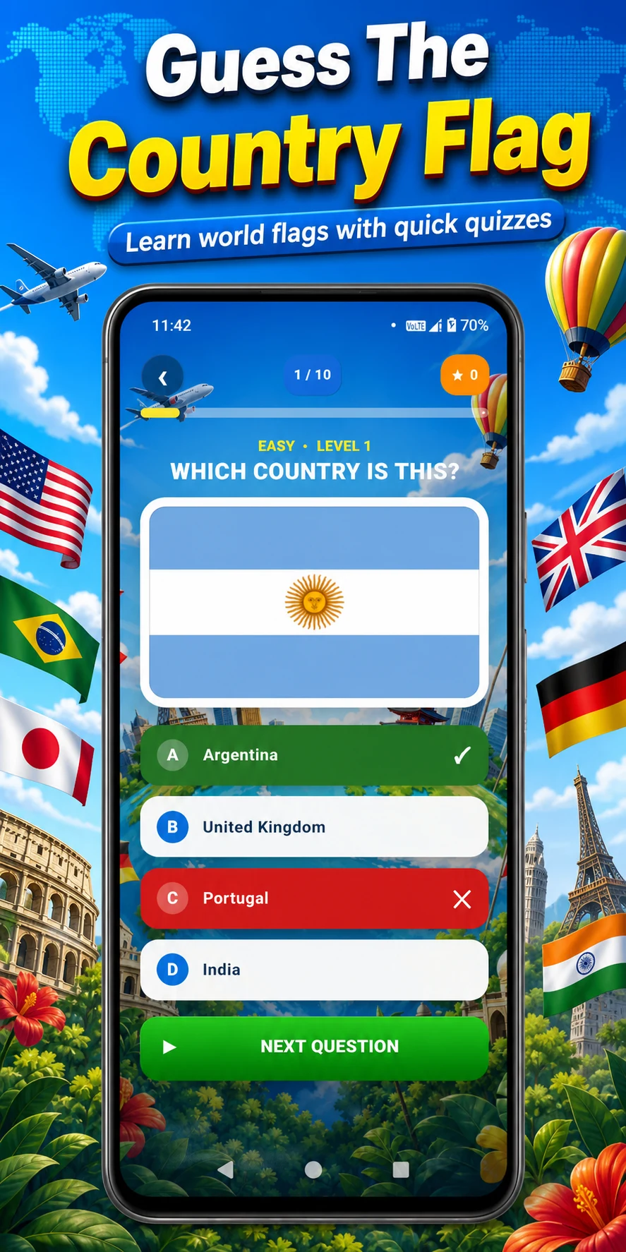 Flag Quiz Master: World Trivia screenshot