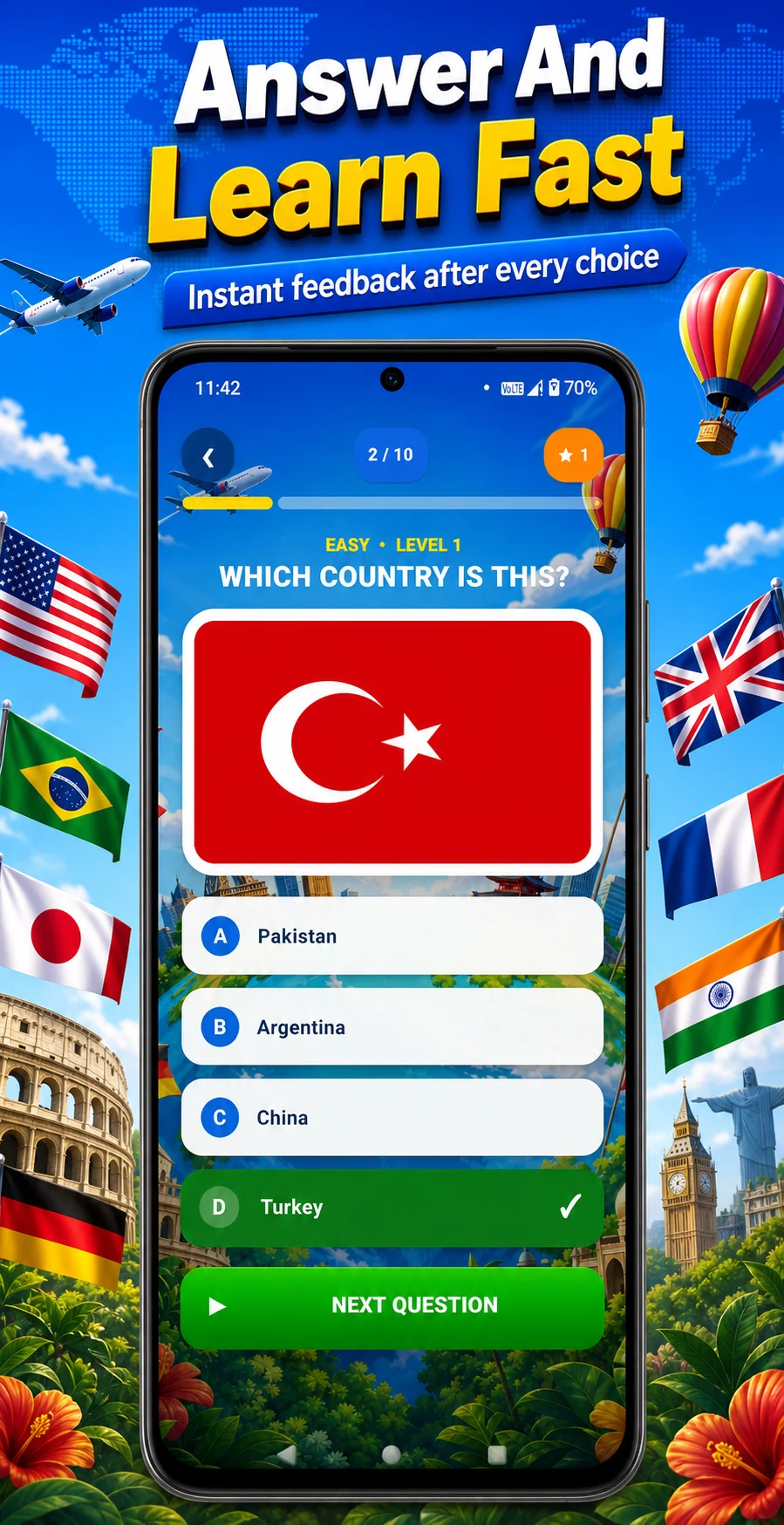 Flag Quiz Master: World Trivia screenshot